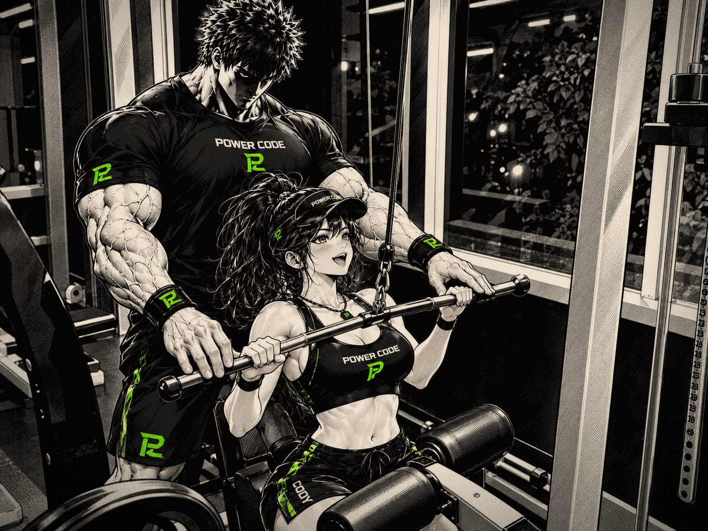 A trainer teaching a client